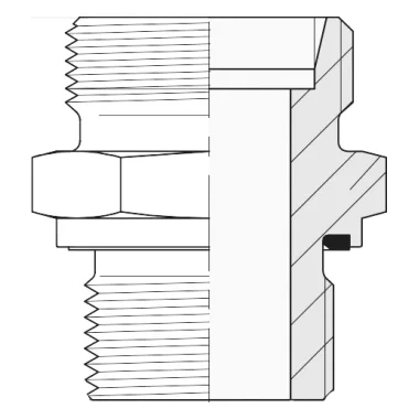 Lige indskruning MM Let til MM med pakning 