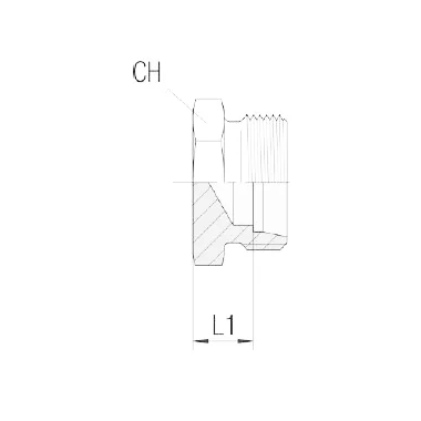 Prop med udvendigt gevind til 24° konus