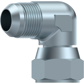 90� ELBOW ADAPTOR M-SWIVEL NUT JIC 3/4