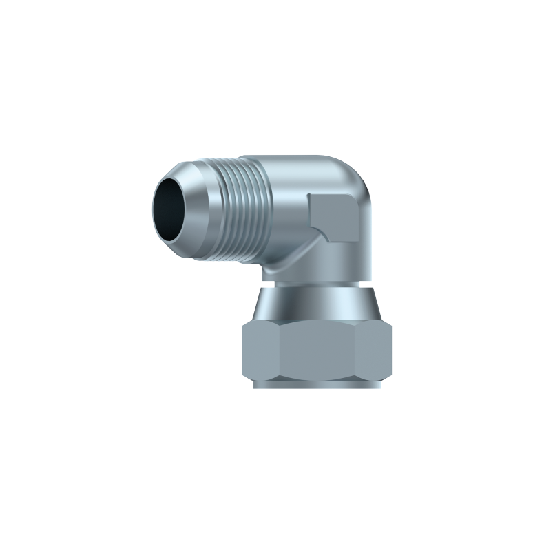90� ELBOW ADAPTOR M-SWIVEL NUT JIC 9/16" 18H UNF