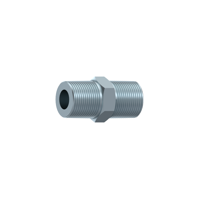 BRYSTNIPPEL KONISK 1/4"-1/4" BEGGE ENDER