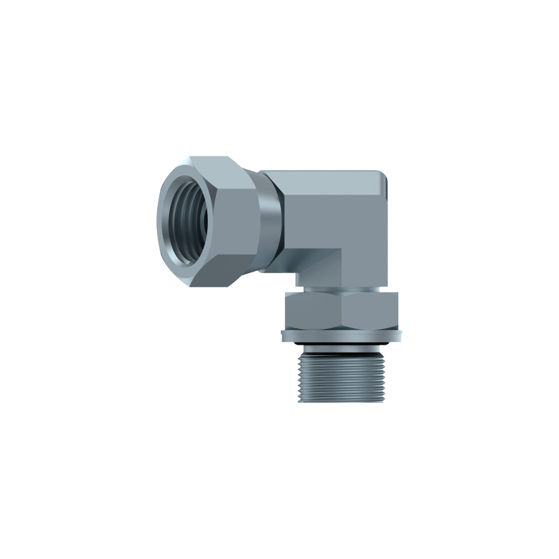 Stilbar vinkel 1/2" BSP Med kontramtrik indvendigt - udvendig 