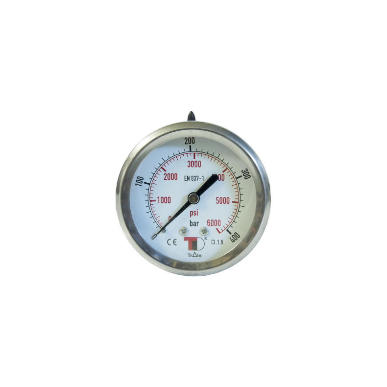 PRESS.GAUGE DN63 REAR CON.WITHOUT FLANGE 1/4'' BSP 0-250