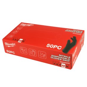 Milwaukee Handske Nitril sort pk/50stk str10 engang