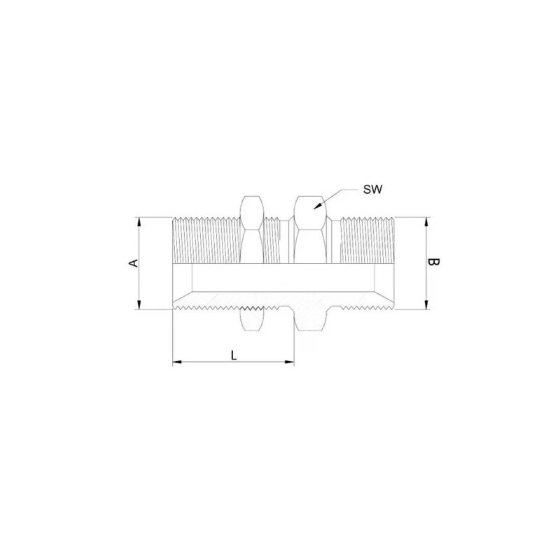 Skotforskruning lang 1/4" BSP
