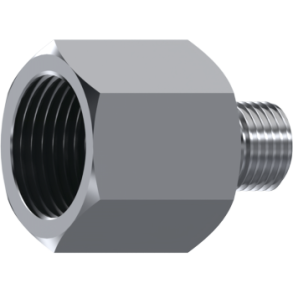 SS REDUCER ADAPTOR MALE 60�-FIXED FEMALE 1/8