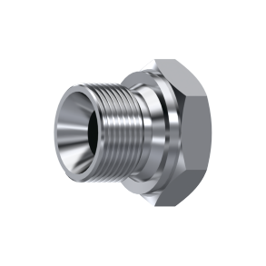 S.S. HEXAGONAL MALE PLUG 60� CONE 1/4