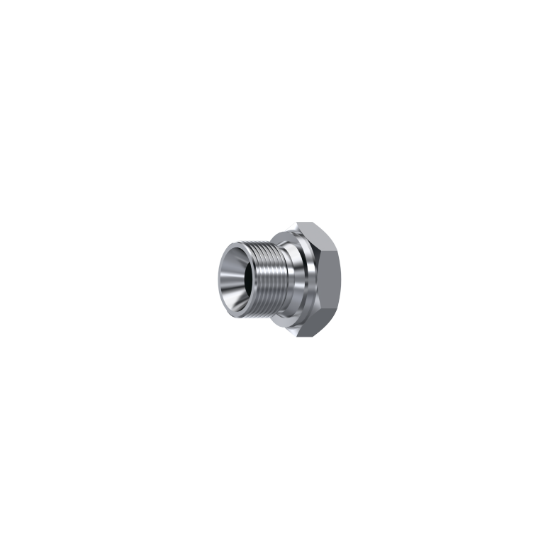 S.S. HEXAGONAL MALE PLUG 60� CONE 3/4" BSP