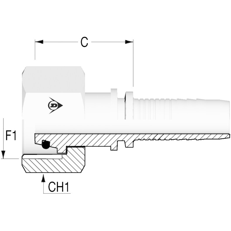 M14X1.5 - 6S - DKOS - Female - 1/4" 1201827