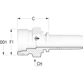 M20X1.5 - 12S Male for 1/2