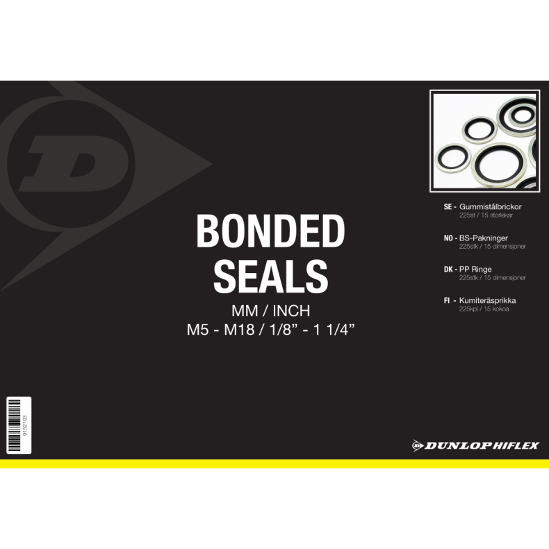 BONDED SEAL KIT M5-M18 + INCH 1/8"-1 1/4  9152103