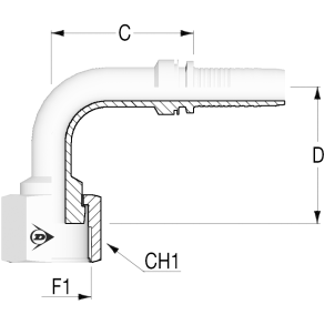 INS 90 ORFS FEM SDROP 11/16-16-1/4