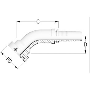 45� Flange SAE 6000 3/4