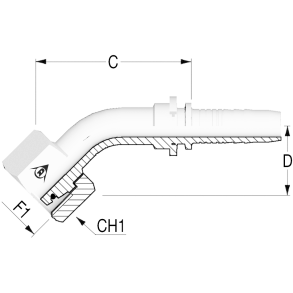 PT 45 Metric Fem 24 M36X2 OR-25S 1