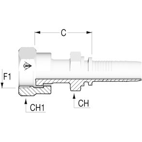 PT ORFS FEM SHEX 1 3/16-12-3/4