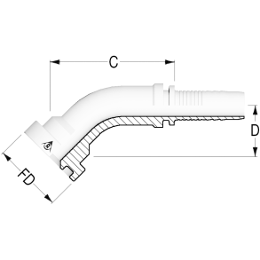PT 45 Flange SAE 6000 3/4
