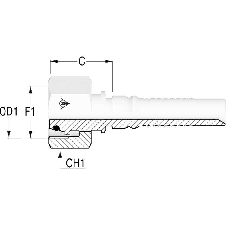 IL Metric Female 24 M42X2 OR-30S 1 1/4"SL - IL-DKOS-2042 1254801