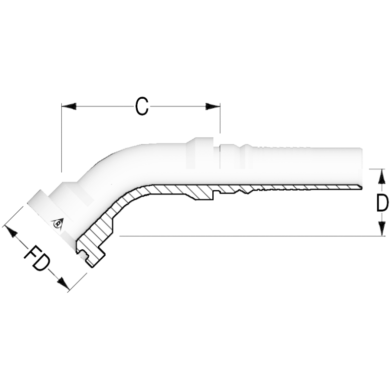 IL 45 Flange SAE 6000 2"-2"SL - IL-SFS45-3232 1255756