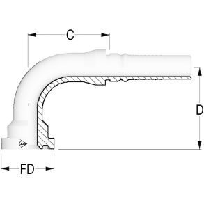 IL 90 Flange SAE 6000 1 1/4