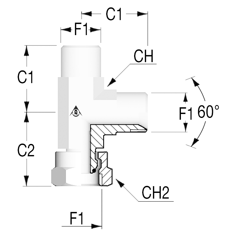 BSP60 L Adapter Male 1/4" Female 1/4" 1207787