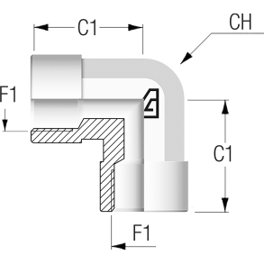 90 BSP60 Solid Female 1/2