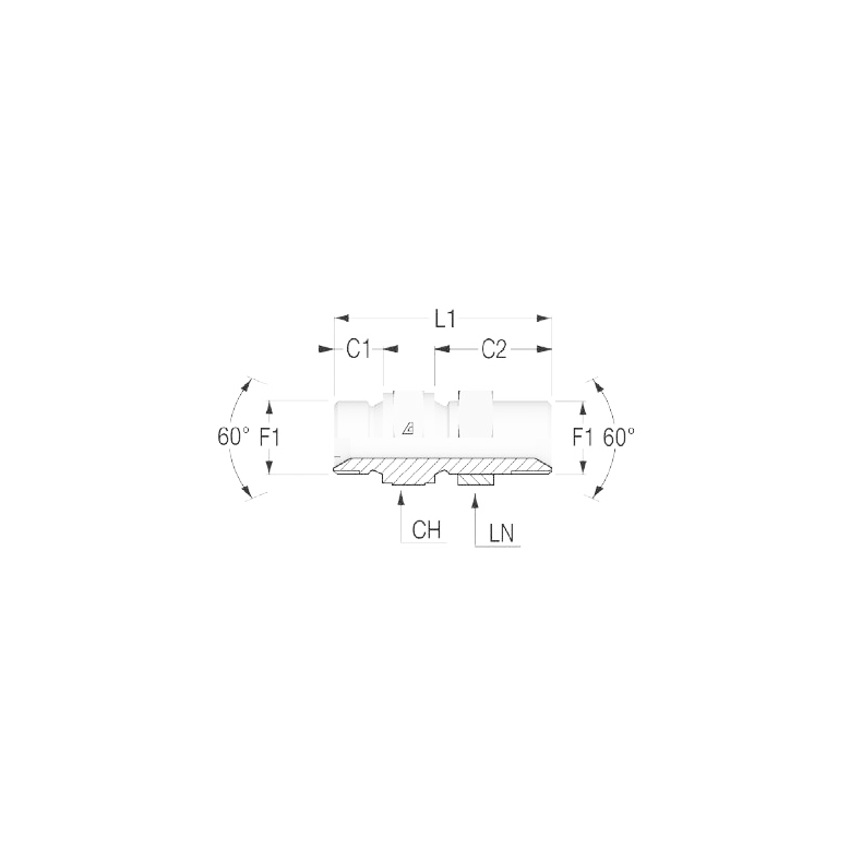 Straight BSP60 Bulkhead 1/4" 1207678