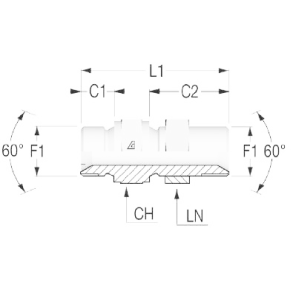 Straight BSP60 Bulkhead 1/2