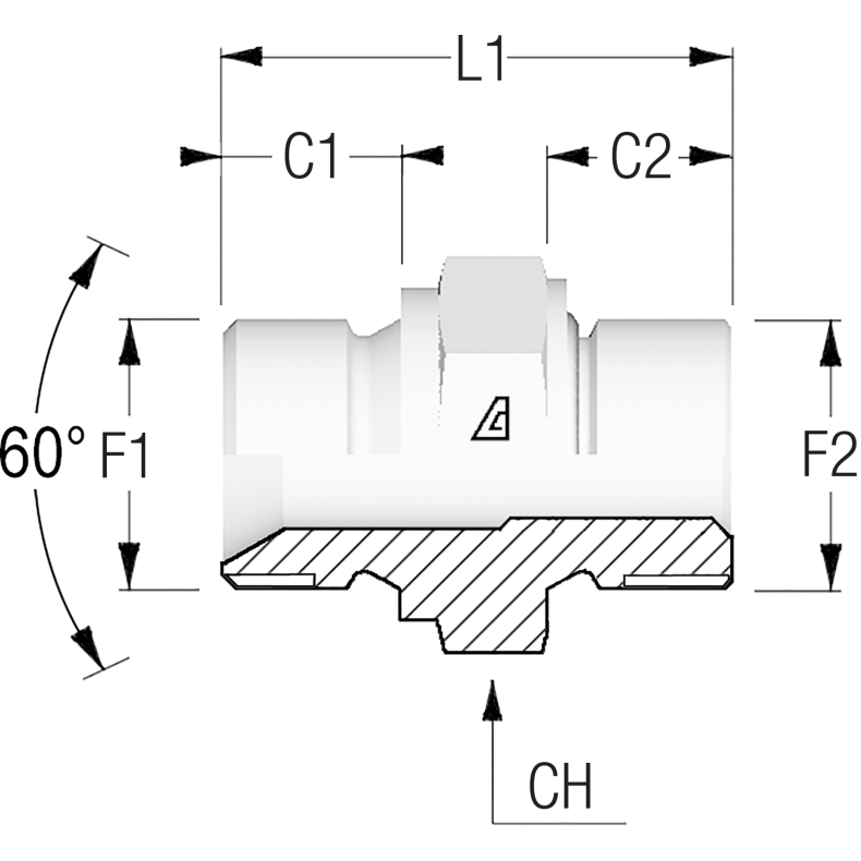 Straight Male BSP60 1/2" Metric M16X1.5 1217518