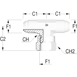 JIC T Adapter Male 9/16