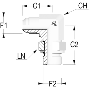 90 ADJ Elbow Male JIC 7/8