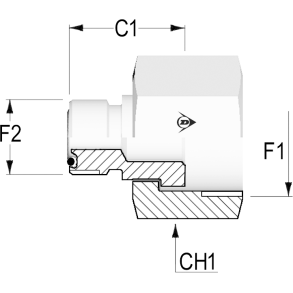 Straight ORFS Female13/16