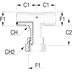 ORFS T Adapter Male 13/16