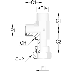 ORFS L Adapter Male 9/16