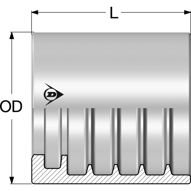 AD1 - 1/4" - NSK hylse - kappe - AD1-04 - 1227978