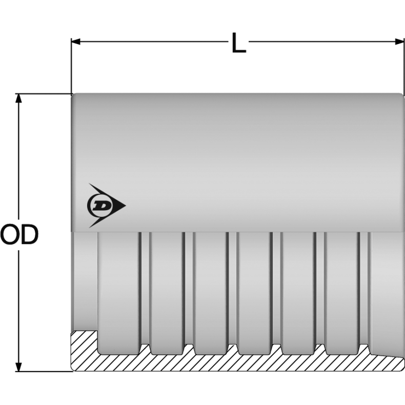 TP0 - 1/4" NSK hylse - kappe - TP0-04 - 1232358