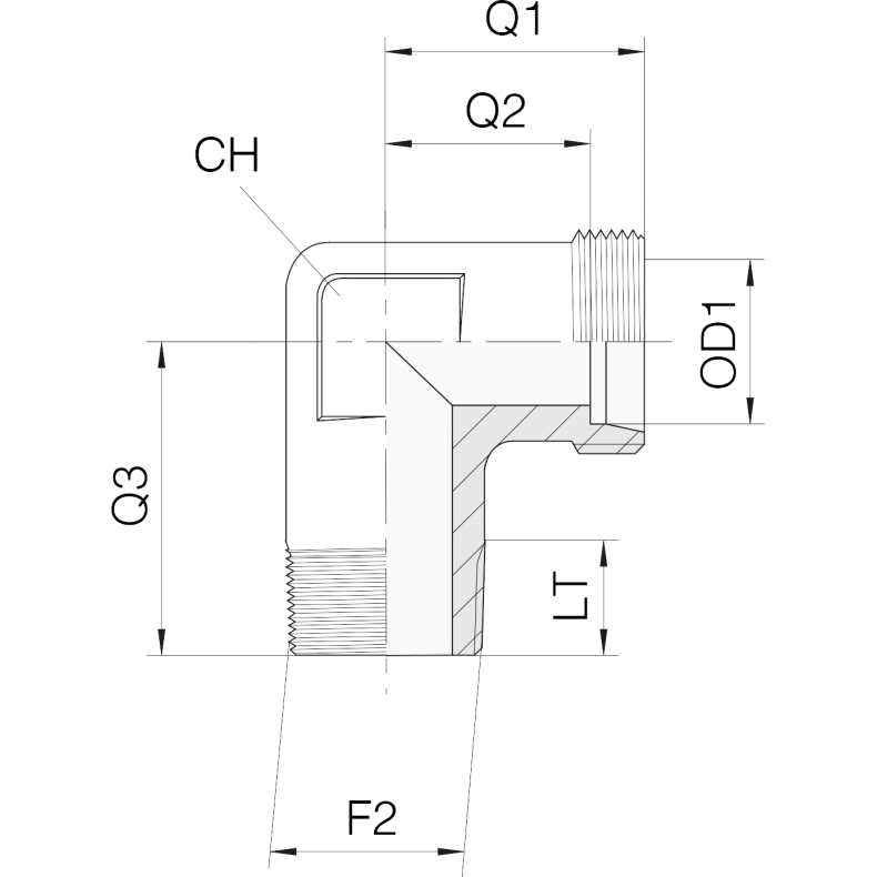 WE06LL-NPT-1/8 - 90� DIN24� Male WE06LL NPTF 1/8" 1217969