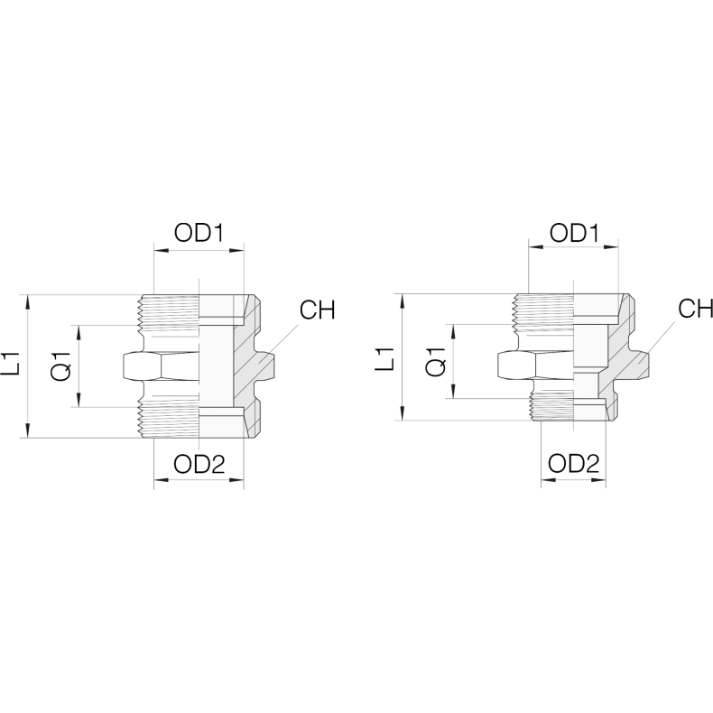 GR-12-10L - Straight DIN24 male Union GR12-10L 1217917