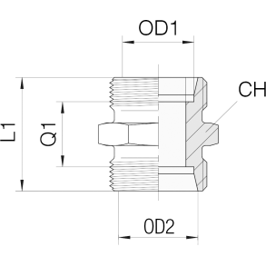 G-10S - Straight DIN24 Male Union G10S  1217928