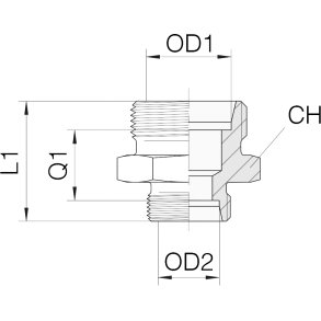 GR-16-10S - Straight DIN24 male Union GR16-10S 1221194