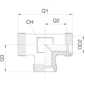 T-18L - DIN24 T Union Male T18L 1218023