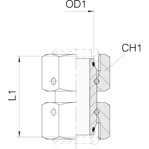 DKO-DKO-35L - Straight DIN24 Female Union DKO-DKO35L  1218343