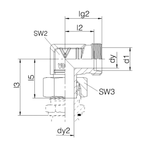 EVW-DKO-38S - 90 DIN24 ELBOW Male-FEM EVW-DKO38S 1218277