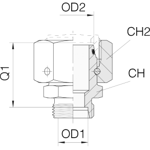 KOR-DKO-2242L - DIN24 Reducer Male KOR22L Fem DKO42L 1218378