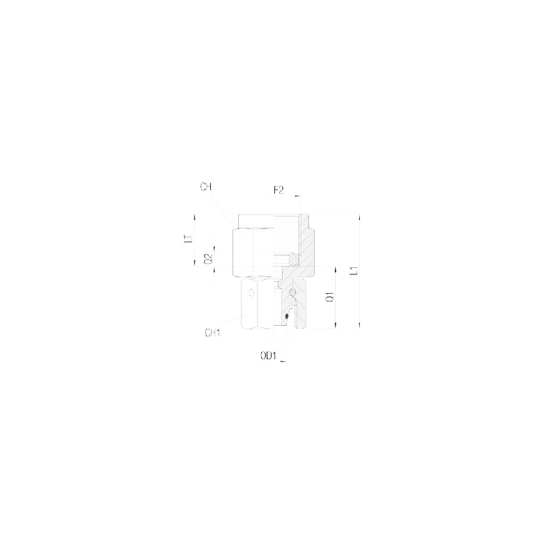 MAVE10L-R-1/4 - Gauge DIN24 FEM 10L BSPP FEM 1/4" 1224856