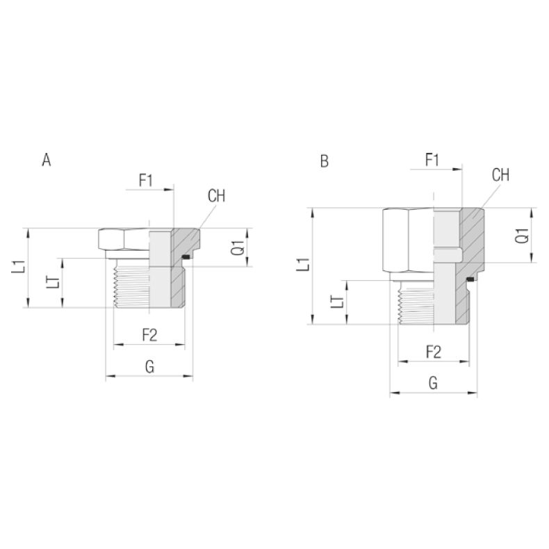 RI-3/8-ED-1/4 - Straight BSPP FEM 3/8" Male 1/4"ED 1218162