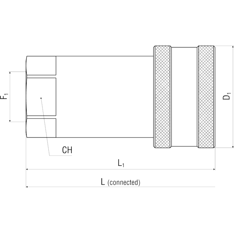 Lynkobling - ISO A - Kobling - Indv. BSP gevind - Female - 3/8" 1232129