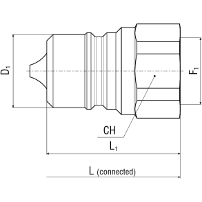 Lynkobling - ISO A ARGUS - Nippel - Indv. BSP gevind - Male - 1 1/4