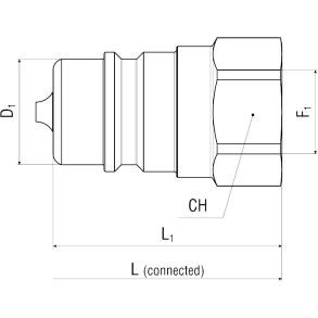 Lynkobling - ISO B ARGUS - Nippel - Indv. BSP gevind - Male - 3/4