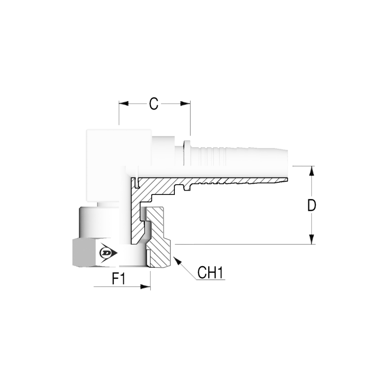 3/8" BSP indv. gev. 90 kompakt til 3/8" slange 1202025