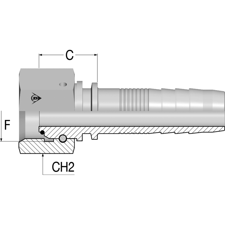 PT 1" BSPP indv. gev. 60 konus til 3/4" slange 1258306